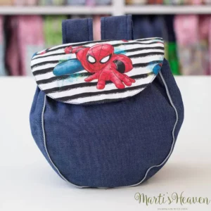 детска чанта за тротинетка дъков плат с капаче Спайдърмен