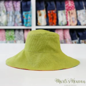 дамска лятна шапка в зелено